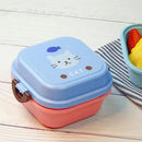 Axyaa Kids Animal Bento Lunch Box: Double-layer Round Snack Box, Microwave Safe, Portable
