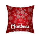 Axyaa Christmas Gift Pillowcase Red Print Cushion Cover for Home Sofa