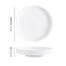 Axyaa Gold Edge Ceramic High Foot Plate: Creative Restaurant Tableware