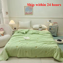 Axyaa Washed Cotton Quilt, Embroidered, Summer Cool, Air Conditioner Quilt