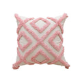 Axyaa Velvet Embroidered Pink Pillowcase Cojines 45X45 for Home and Sofa Decor