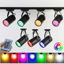 Axyaa RGB LED Track Lights with Remote Control, Colorful Ceiling Rail Lamp for KTV, Disco, Bedroom.