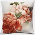 Pink Flower Pattern Cushion Cover by Axyaa - 45x45cm Decorative Pillowcase