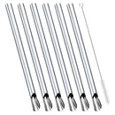 Axyaa Stainless Steel Pearl Milk Tea Straws Set with Brush Cocktail Bar Accessories