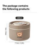 Axyaa Bear Stainless Steel Thermal Bento Box - Leak Proof Food Container