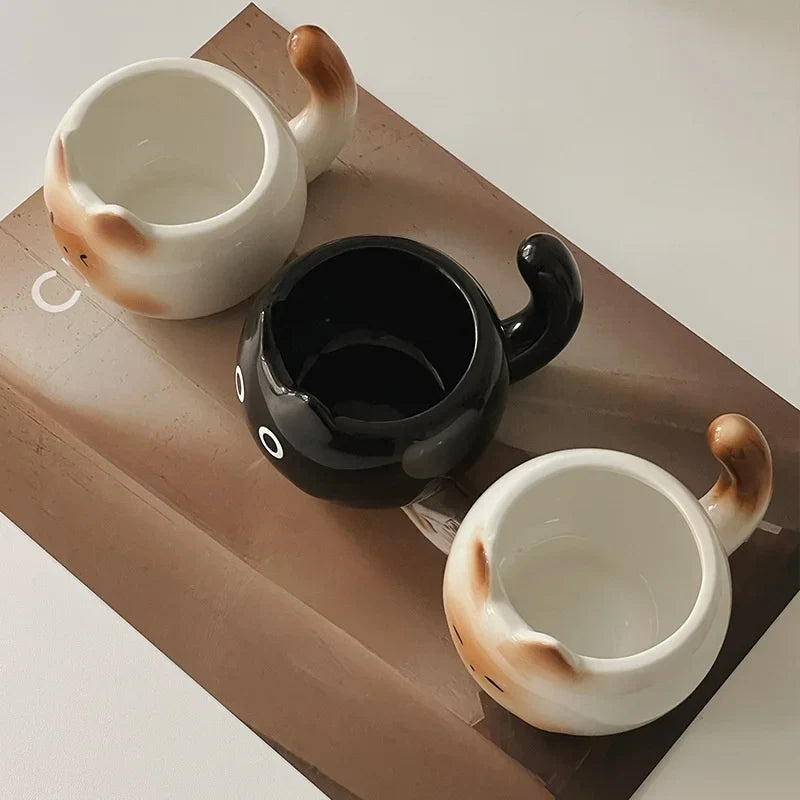 Axyaa Siamese Cat Ceramic Mug - Creative Coffee Cup for Home & Office