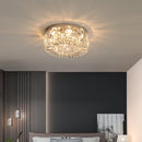Axyaa Modern Gold Crystal LED Chandelier for Living Room Decor and Lighting