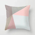 Nordic Pink Yellow Geometry Cushion Cover Abstract Art Pillowcase - Axyaa