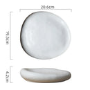 Axyaa Ceramic Shape Plate for Pastries, Sushi, and Desserts