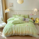 Axyaa 2025 French High-End Washed Cotton Bed Cover Four-Piece Set