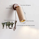 Axyaa Black Cave Stone LED Wall Sconce Modern Bedside Reading Lamps