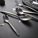 Axya Stainless Steel Cutlery Set, Knife Fork Spoon, Retro Frosted Silver Finish