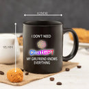 Axyaa Girlfriend's Confidant Mug 11oz Black Ceramic Coffee Cup Gift for Boys