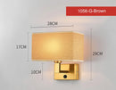 Axyaa LED Fabric Wall Sconce with Switch for Bedroom Living Room Hotel Home