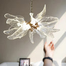 Axyaa Gold Leaf Pendant Chandelier for Kitchen and Dining Room