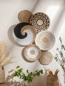 Boho Hand Woven Wall Basket for Home Decor by Axyaa