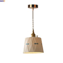 Axyaa White Ceramic LED Pendant Lamp, Luxury Japan Style Hanging Light