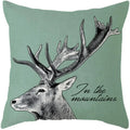 Axyaa Plants Print Linen Cushion Cover for Stylish Home Decor 45*45cm