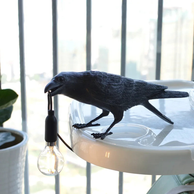 Axyaa Nordic Lucky Bird Table Lamp Resin Home Decor Lighting