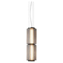 Axyaa Long Stripe Pendant Light with Smoke Gray Glass Lampshade