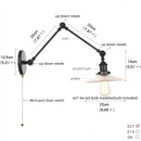Axyaa Glass Plug-In LED Wall Lights Fixtures for Home Decor & Bedroom