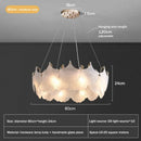 Axyaa Ginkgo Leaf Glass Dining Table Chandelier for Modern Minimalist Living Room & Bedroom