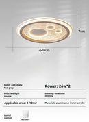 Axyaa Modern Ultra Thin 50cm LED Ceiling Light, 68w Remote Control, Living Room Bedroom