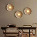 Axyaa Circle LED Wall Sconces - Retro Japanese Resin Design