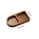 Axyaa Wooden Divided Serving Tray | Multi Compartment Sauce Dishes Elegant Wood Plates