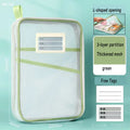 Axyaa Double-layer Mesh Zipper Stationery Organizer: Large Capacity School Office Supplies Bag