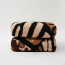 Axyaa Leopard Print Knit Throw Blanket - Ultra Soft Micro Plush - 51"x63"