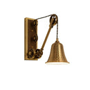 Axyaa Industrial Pulley Wall Lamp - Retro Style Adjustable Iron Sconce for Bar, Bedroom