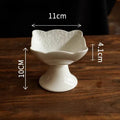Axyaa Ceramic Dim Sum Plate - Elegant Snack Tray for Afternoon Tea & Pastries