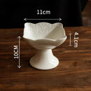 Axyaa Ceramic Dim Sum Plate - Elegant Snack Tray for Afternoon Tea & Pastries