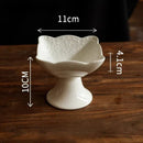 Axyaa Ceramic Dim Sum Plate Pastry Tray Snack Plate