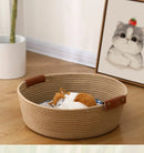 Axyaa Cotton Woven Pet Litter with Removable Bamboo Mat