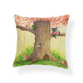 Axyaa Creative Fox Christmas Tree Cushion Cover - Retro Animal Sofa Decor Pillowcase