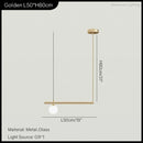 Axyaa Modern Minimalist Linear Pendant Light: Stylish Nordic Chandelier for Living Room & Restaurant.