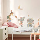 Axyaa Bear Giraffe Elephant Wall Stickers | Kids Room Nursery Boy Decoration Decal