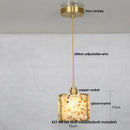 Axyaa Crystal Pendant Light: Luxury LED Copper Ceiling Lamp for Home Decor & Lighting
