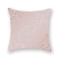 Axyaa Pink Gold Geometry Polyester Pillow Case 45*45cm Square
