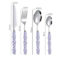 Axyaa Ceramic Pearl Cutlery Set - Knife, Fork, Spoon, Steak Spoon, Creative Design