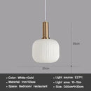 Axyaa Vintage Lantern Chandelier Striped Glass Pendant Lamp for Dining Room