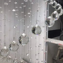 Axyaa Spiral Crystal LED Chandelier for Living Room Staircase Bedroom Hall