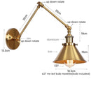 Axyaa Vintage Iron LED Wall Lamp with Pull Chain Switch