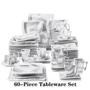 Axyaa Flora Marble Porcelain Dinnerware Set - 30/60PCS, Tableware Set