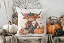 Axyaa Cute Ghost & Bat Halloween Pillow Cover