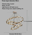 Axyaa Crystal Chandeliers: Modern Chrome Metal LED Pendant Lights
