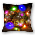 Christmas Santa LED Light Pillowcase for Home Decor, 45x45cm - Axyaa