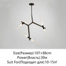 Axyaa Herringbone Branches Pendant Chandelier - Modern Minimalist Nordic Tree Lighting